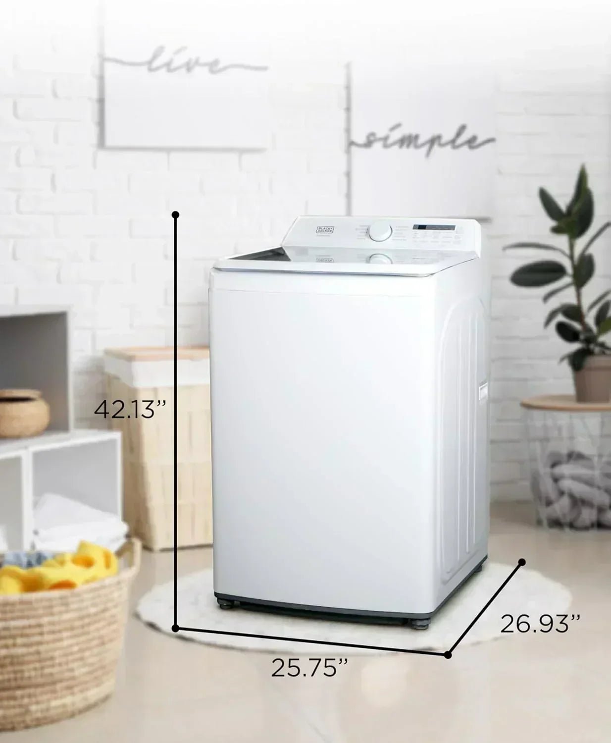 Portable Washer 6.6 lb. Capacity Washing Machine for Homes & Apartments 5 Wash Cycles